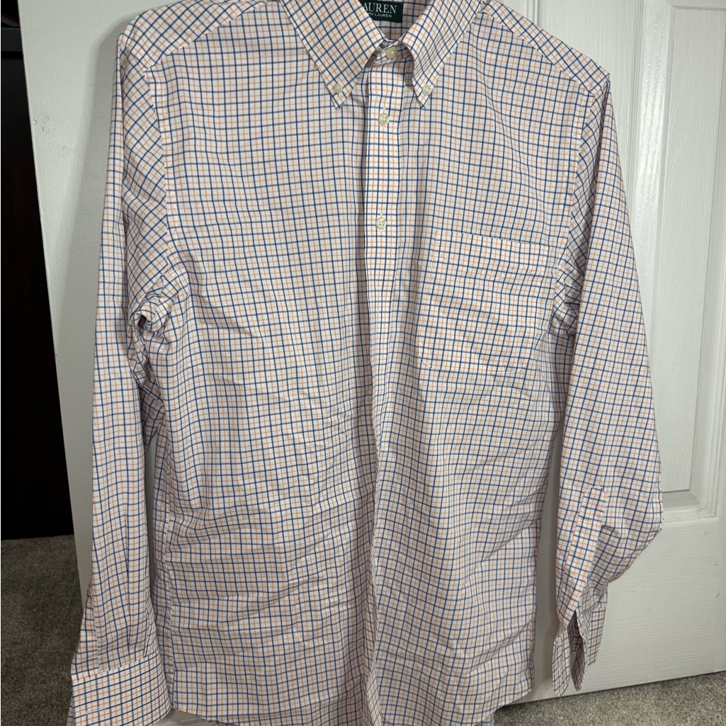 Ralph Lauren Men's Red And Blue Checkered Shirt